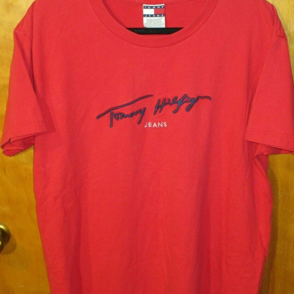 tommy jeans red shirt